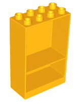 Duplo Cabinet 2 x 4 x 5 in Bright Light Orange