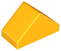 Duplo Brick 4 x 2 Double Slope 45° in Bright Light Orange