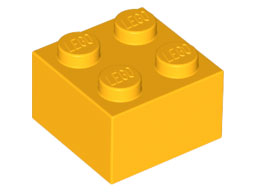 Brick 2 x 2 in Bright Light Orange