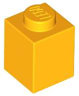 Brick 1 x 1 in Bright Light Orange