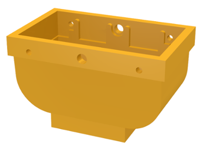 Belville, Equipment, Basket 2 x 4 x 2 without Handle in Bright Light Orange