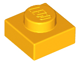 Plate 1 x 1 in Bright Light Orange