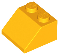 Brick Sloped 45° 2 x 2 in Bright Light Orange