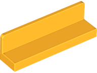 Panel 1 x 4 x 1 with Rounded Corners [Thin Wall] in Bright Light Orange