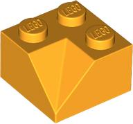 Brick Sloped 45° 2 x 2 Double Concave in Bright Light Orange