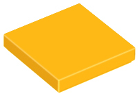 Tile 2 x 2 with Groove in Bright Light Orange