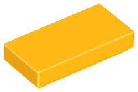Tile 1 x 2 with Groove in Bright Light Orange