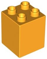 Duplo Brick 2 x 2 x 2 in Bright Light Orange