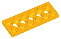 Technic Plate 2 x 6 [5 Holes] in Bright Light Orange