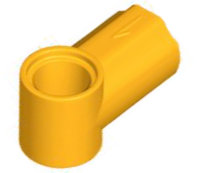 Technic Axle and Pin Connector Angled #1 in Bright Light Orange