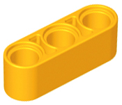 Technic Beam 1 x 3 Thick in Bright Light Orange