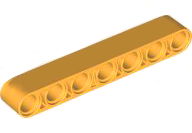 Technic Beam 1 x 7 Thick in Bright Light Orange