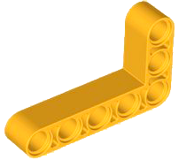 Technic Beam 3 x 5 L-Shape Thick in Bright Light Orange