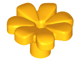 Plant, Flower, Minifig Accessory with 7 Thick Petals and Pin in Bright Light Orange