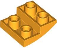 Brick Curved Inverted 2 x 2 x 2/3 in Bright Light Orange