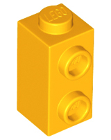 Brick Special 1 x 1 x 1 2/3 with Studs on 1 Side in Bright Light Orange