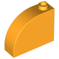 Brick Curved 1 x 3 x 2 in Bright Light Orange