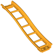 Vehicle Track, Roller Coaster Ramp Small, 3 Bricks Elevation in Bright Light Orange