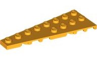 Wedge Plate 8 x 3, 8° Left in Bright Light Orange