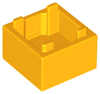 Container Box 2 x 2 x 1 [Plain] in Bright Light Orange
