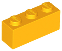 Brick 1 x 3 in Bright Light Orange