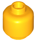 Minifig Head [Plain] [Hollow Stud] in Bright Light Orange