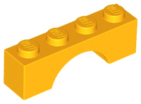Brick Arch 1 x 4 in Bright Light Orange
