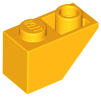 Brick Sloped Inverted 45° 2 x 1 in Bright Light Orange