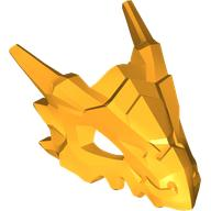 Creature Body Part, Dragon Head Upper Jaw, Hollow Eyes, Spikes in Bright Light Orange