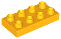Duplo Plate 2 x 4 in Bright Light Orange