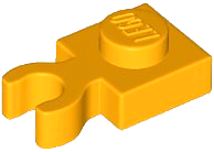 Plate Special 1 x 1 with Clip Vertical [Thick Open O Clip] in Bright Light Orange