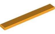Tile 1 x 8 with Groove in Bright Light Orange