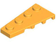 Wedge Plate 4 x 2 Left in Bright Light Orange