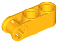 Technic Axle and Pin Connector Perpendicular 3L with 2 Pin Holes in Bright Light Orange