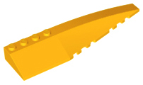 Brick Wedged, Curved 12 x 3 Right in Bright Light Orange