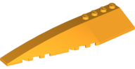 Brick Wedged, Curved 12 x 3 Left in Bright Light Orange