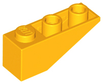 Brick Sloped Inverted 33° 3 x 1 with Internal Stopper and No Front Stud Connection in Bright Light Orange