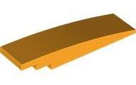 Brick Curved 8 x 2 No Studs in Bright Light Orange
