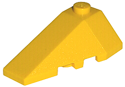 Brick Wedged, Sloped 4 x 2 Triple Left in Bright Light Orange