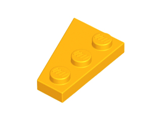Wedge Plate 3 x 2 Right in Bright Light Orange