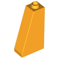 Brick Sloped 75° 2 x 1 x 3 with Hollow Stud in Bright Light Orange