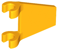 Flag 2 x 2 Trapezoid with Flat Area between Clips in Bright Light Orange