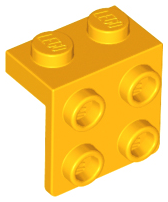 Bracket 1 x 2 - 2 x 2 in Bright Light Orange