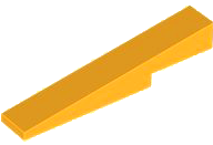 Brick Sloped 1 x 6 x 1 with 1 x 2 x 1/3 Cutout in Bright Light Orange