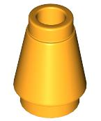 Cone 1 x 1 [Top Groove] in Bright Light Orange