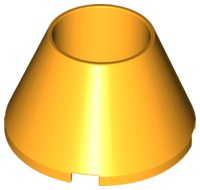 Cone 4 x 4 x 2 Hollow No Studs in Bright Light Orange