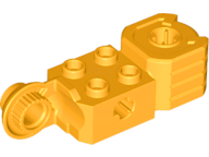 Technic Brick Special 2 x 2 with Axle Hole, Rotation Joint Ball Half [Vertical Side], Vertical Axle Hole End in Bright Light Orange