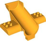 Duplo Slide 8 x 10 x 5 with 2 x 2 Studs on Both Sides in Bright Light Orange
