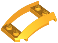 Wheel Arch, Curved Wedge 4 x 3 with 2 x 2 Opening and 4 Studs in Bright Light Orange