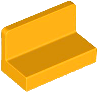 Panel 1 x 2 x 1 [Rounded Corners] in Bright Light Orange